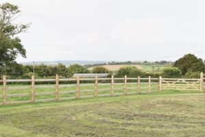 View of the caravan site, with lovely views towards Exmoor and North Devon